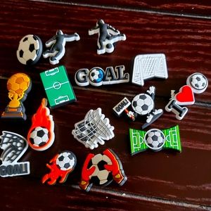 Soccer croc charms